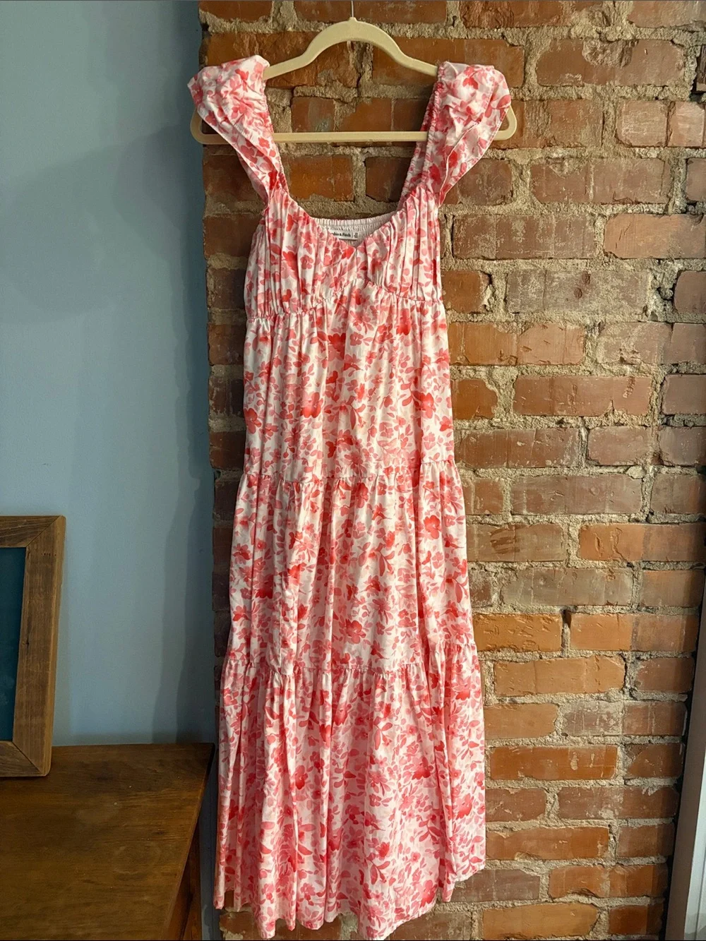Abercrombie & Fitch Pink and White Floral Smocked Sundress